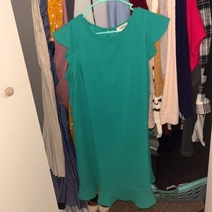 Green dress Anne loft size 14